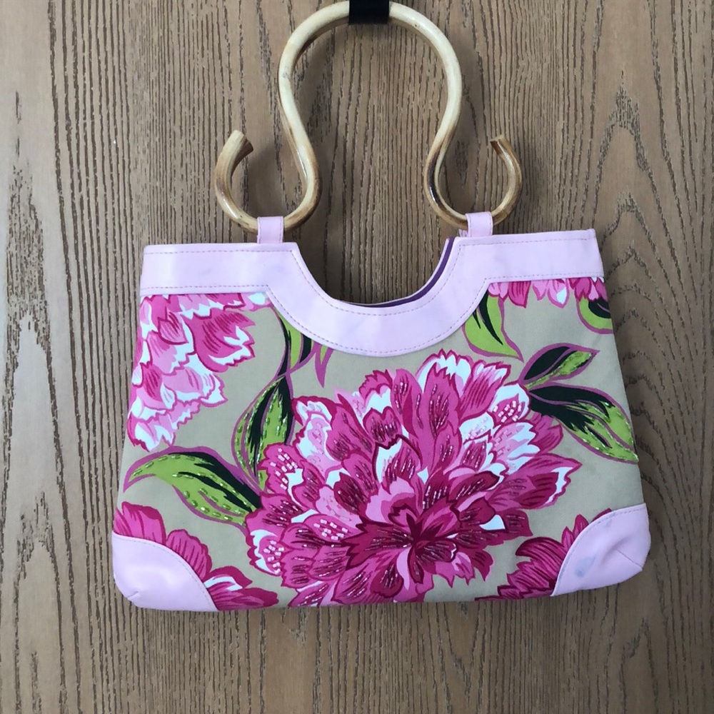 Pink flower purse